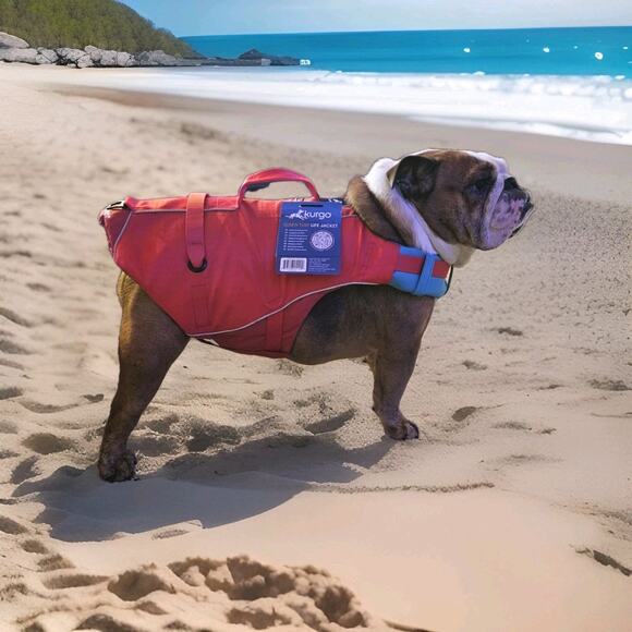 NWT! Kurgo Dog Surf n' Turf Life Jacket/Vest Medium Red - Picture 1 of 9